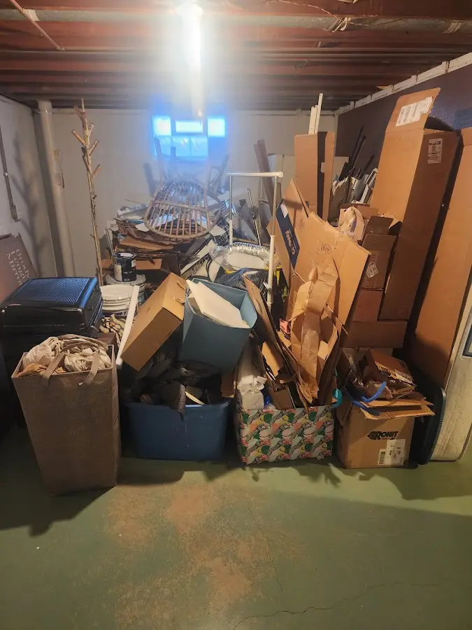 Roll-off dumpster container at job site for 2 Yard Dumpster Rental in Ballston